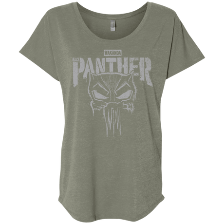 T-Shirts Venetian Grey / X-Small Punish Enemies Of Wakanda Triblend Dolman Sleeve