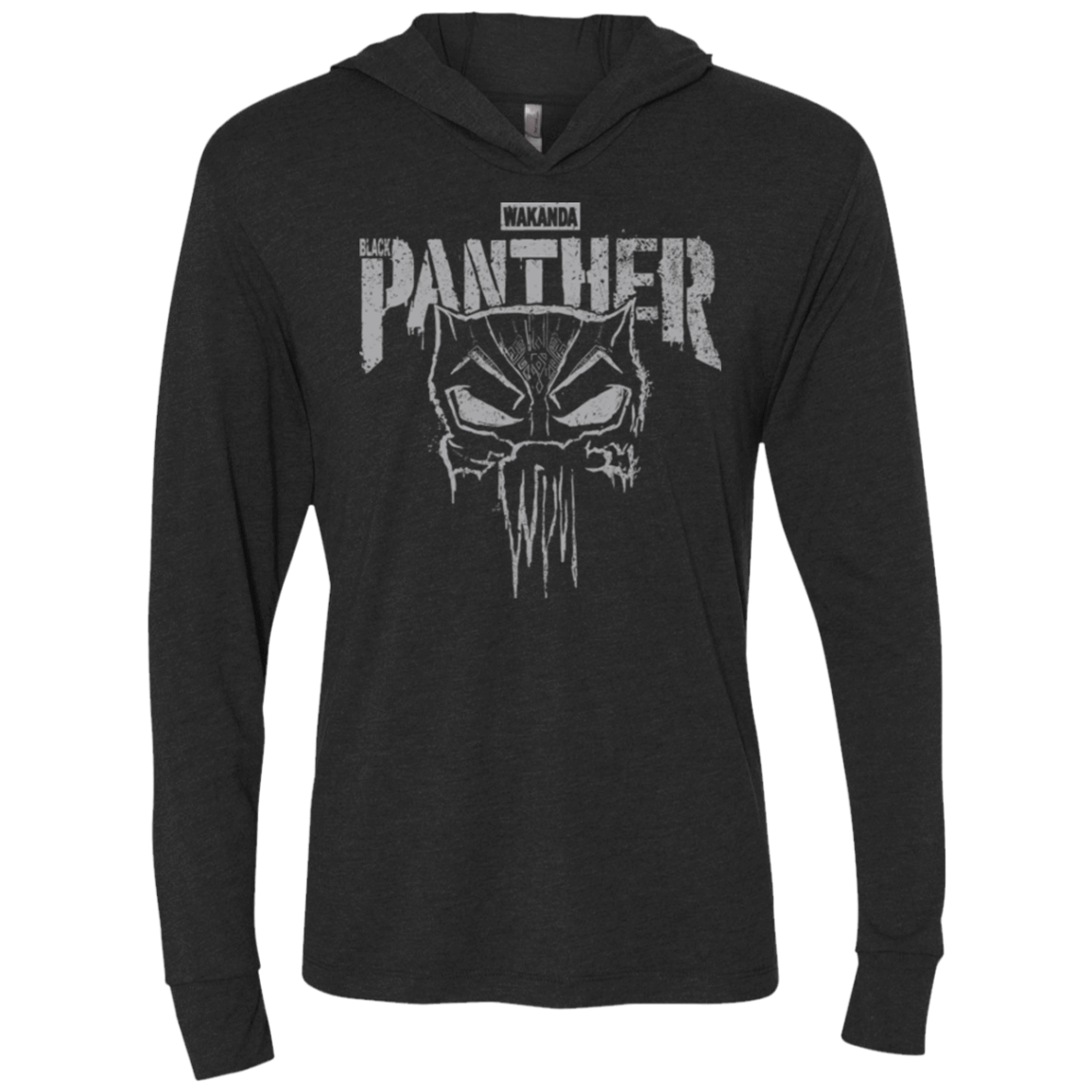 T-Shirts Vintage Black / X-Small Punish Enemies Of Wakanda Triblend Long Sleeve Hoodie Tee