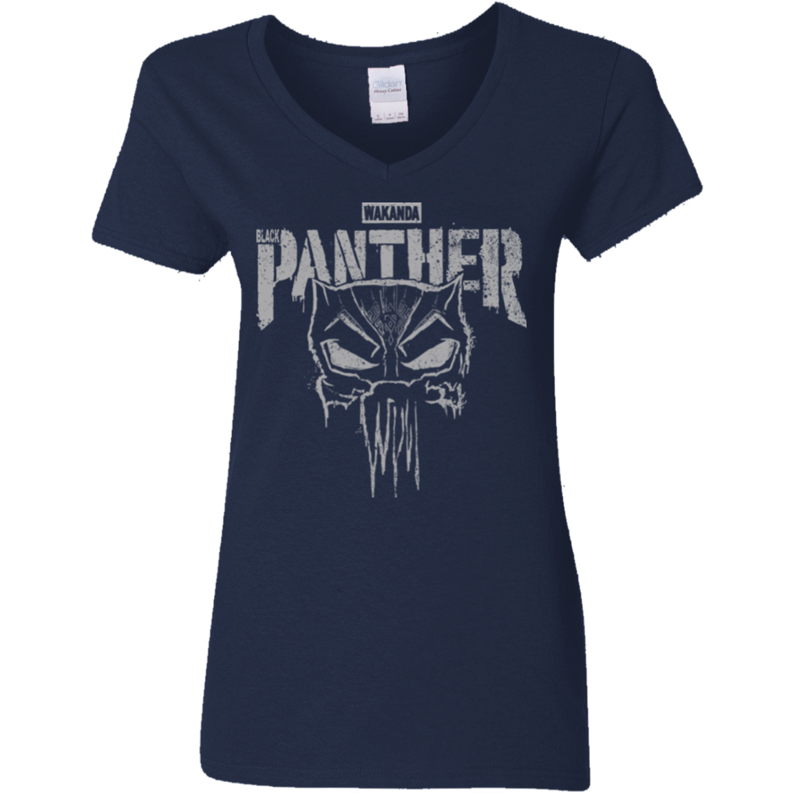 T-Shirts Navy / S Punish Enemies Of Wakanda Women's V-Neck T-Shirt