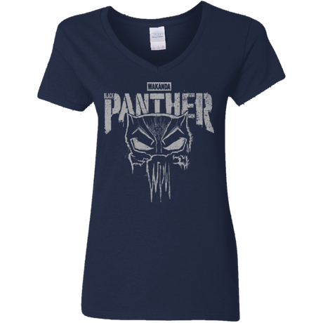 T-Shirts Navy / S Punish Enemies Of Wakanda Women's V-Neck T-Shirt