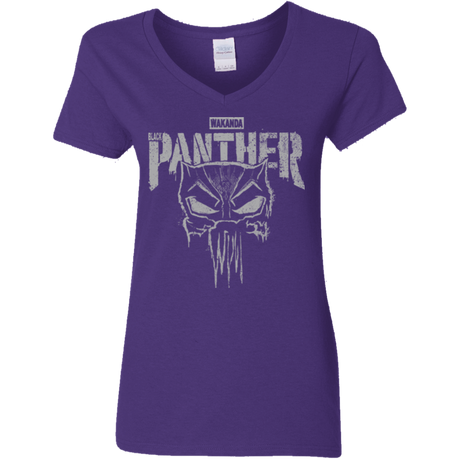 T-Shirts Purple / S Punish Enemies Of Wakanda Women's V-Neck T-Shirt