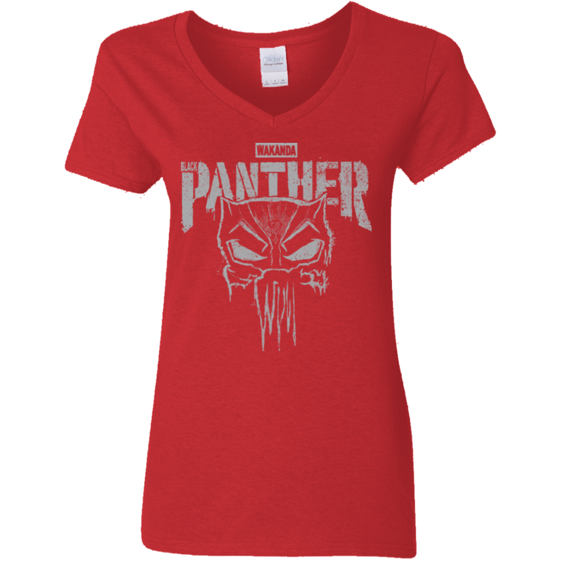 T-Shirts Red / S Punish Enemies Of Wakanda Women's V-Neck T-Shirt