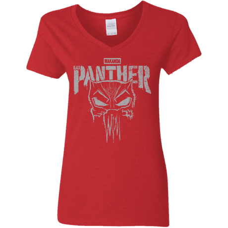 T-Shirts Red / S Punish Enemies Of Wakanda Women's V-Neck T-Shirt