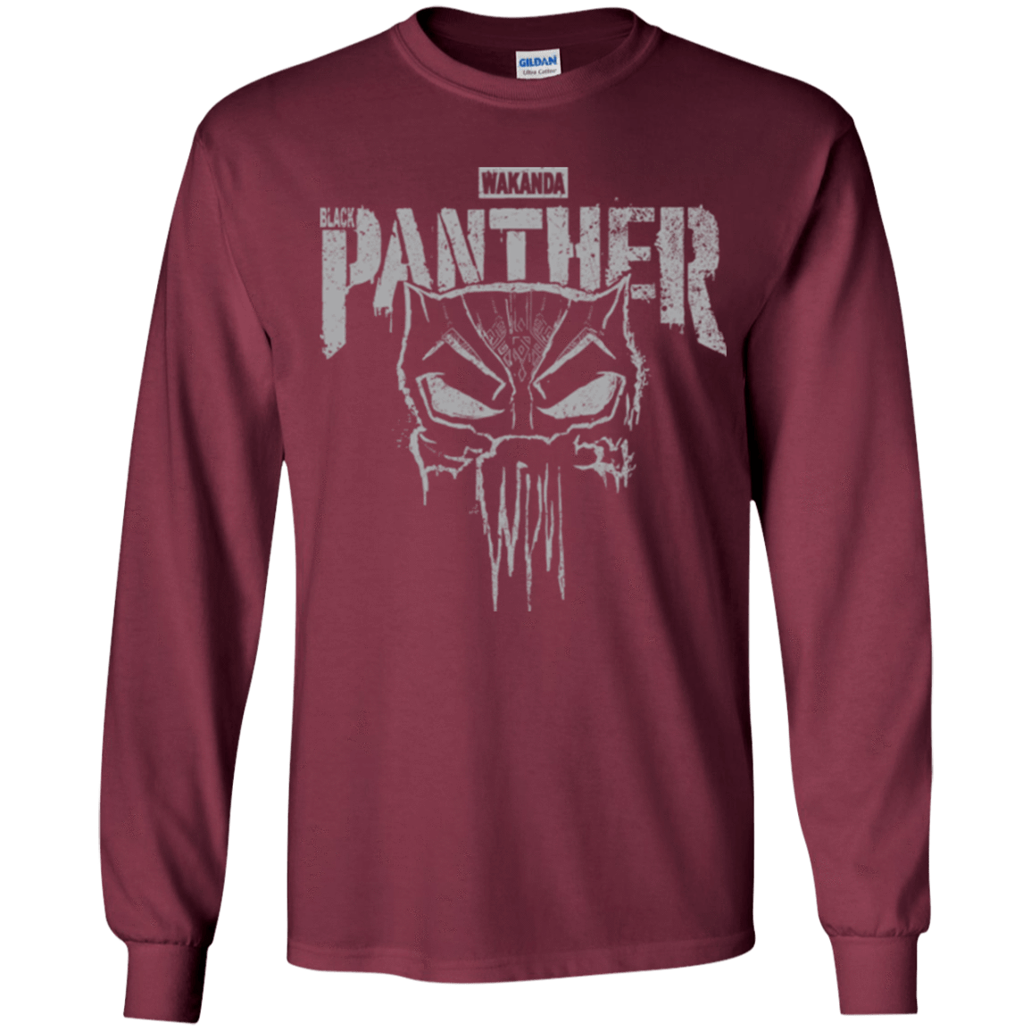 T-Shirts Maroon / YS Punish Enemies Of Wakanda Youth Long Sleeve T-Shirt