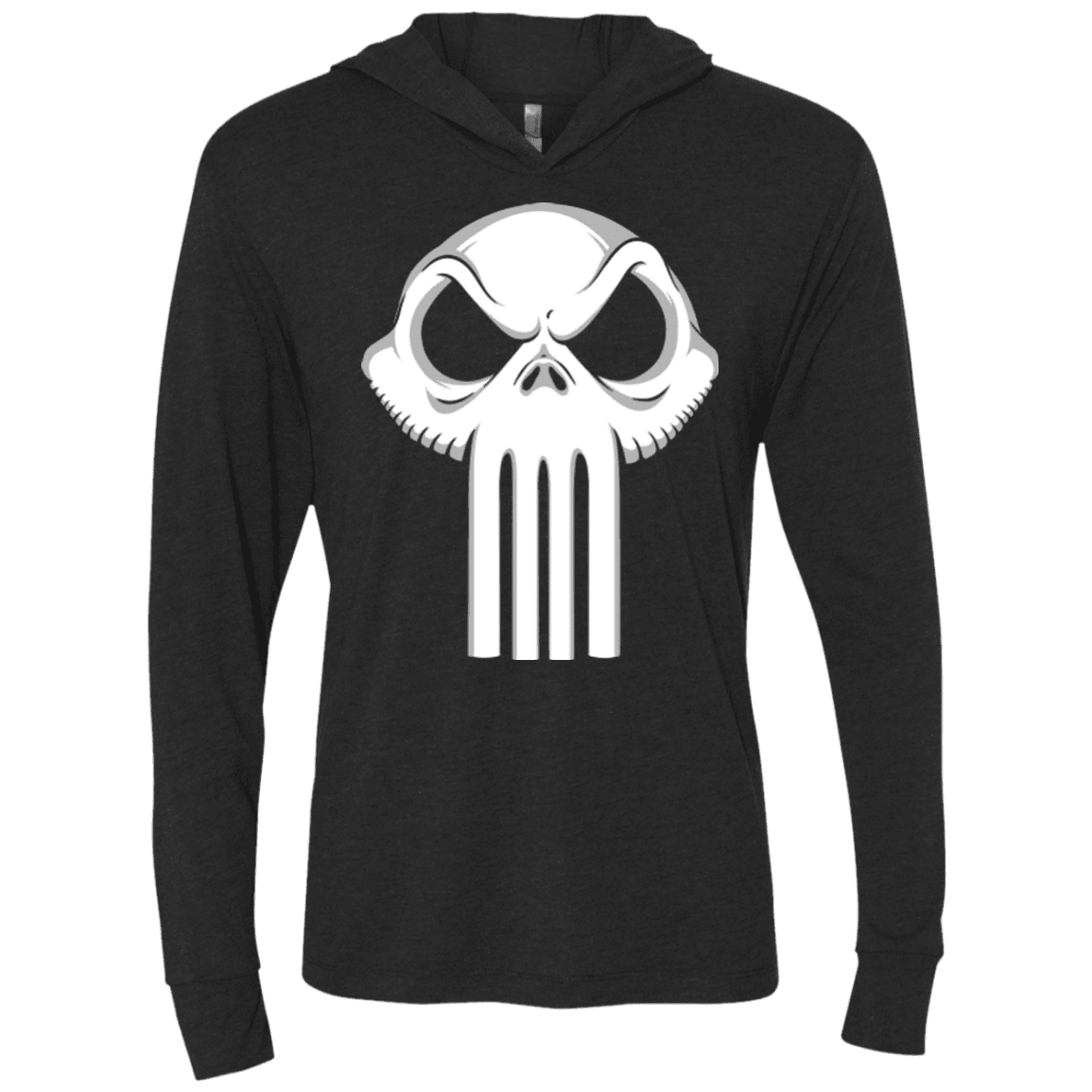 T-Shirts Vintage Black / X-Small Punisher King Triblend Long Sleeve Hoodie Tee