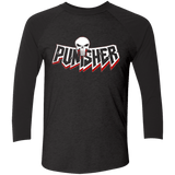 T-Shirts Vintage Black/Vintage Black / X-Small Punisher Men's Triblend 3/4 Sleeve