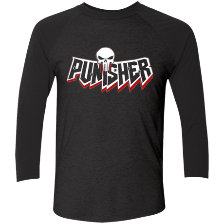 T-Shirts Vintage Black/Vintage Black / X-Small Punisher Men's Triblend 3/4 Sleeve