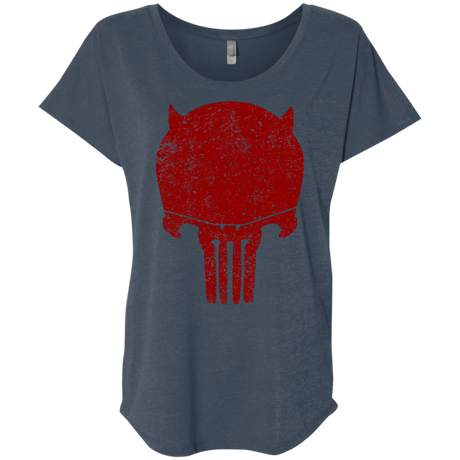 T-Shirts Indigo / X-Small Punishurdock Triblend Dolman Sleeve