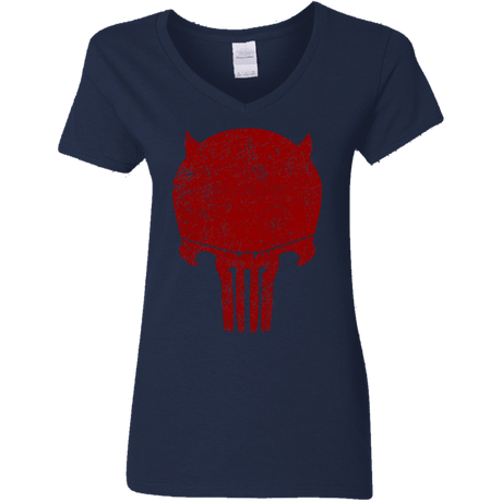 T-Shirts Navy / S Punishurdock Women's V-Neck T-Shirt