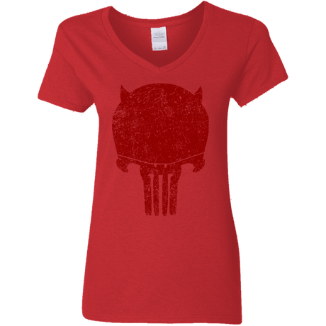 T-Shirts Red / S Punishurdock Women's V-Neck T-Shirt