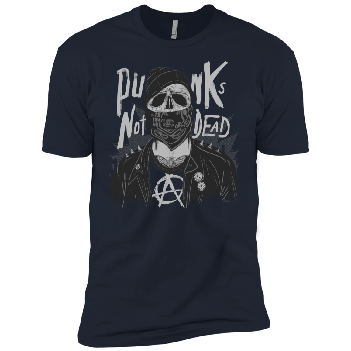 T-Shirts Midnight Navy / YXS PUNK SKULL Boys Premium T-Shirt