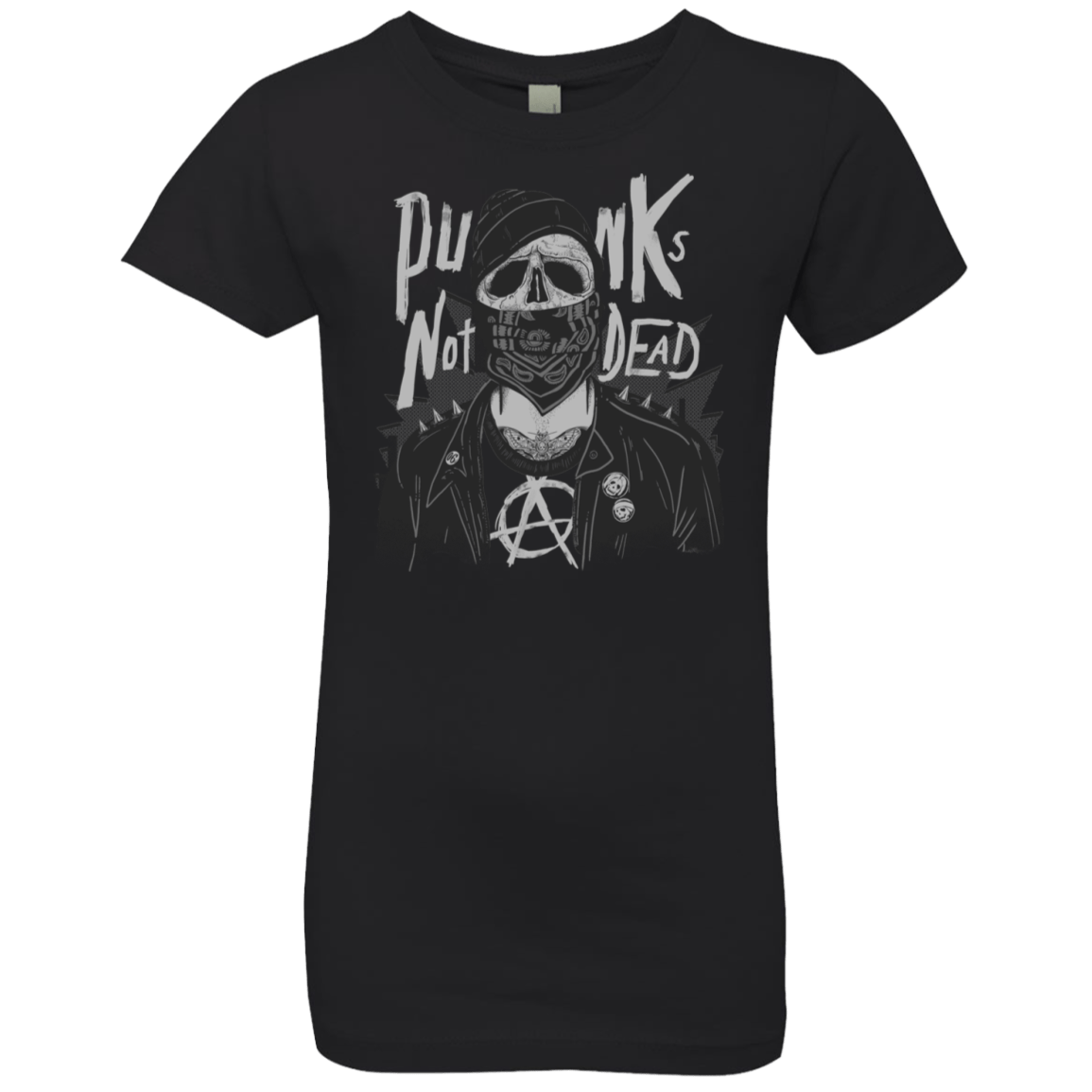 T-Shirts Black / YXS PUNK SKULL Girls Premium T-Shirt