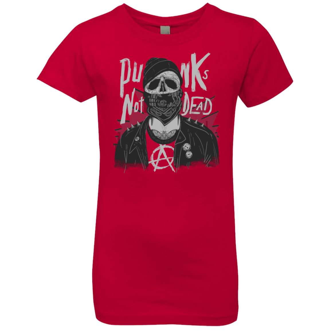 T-Shirts Red / YXS PUNK SKULL Girls Premium T-Shirt