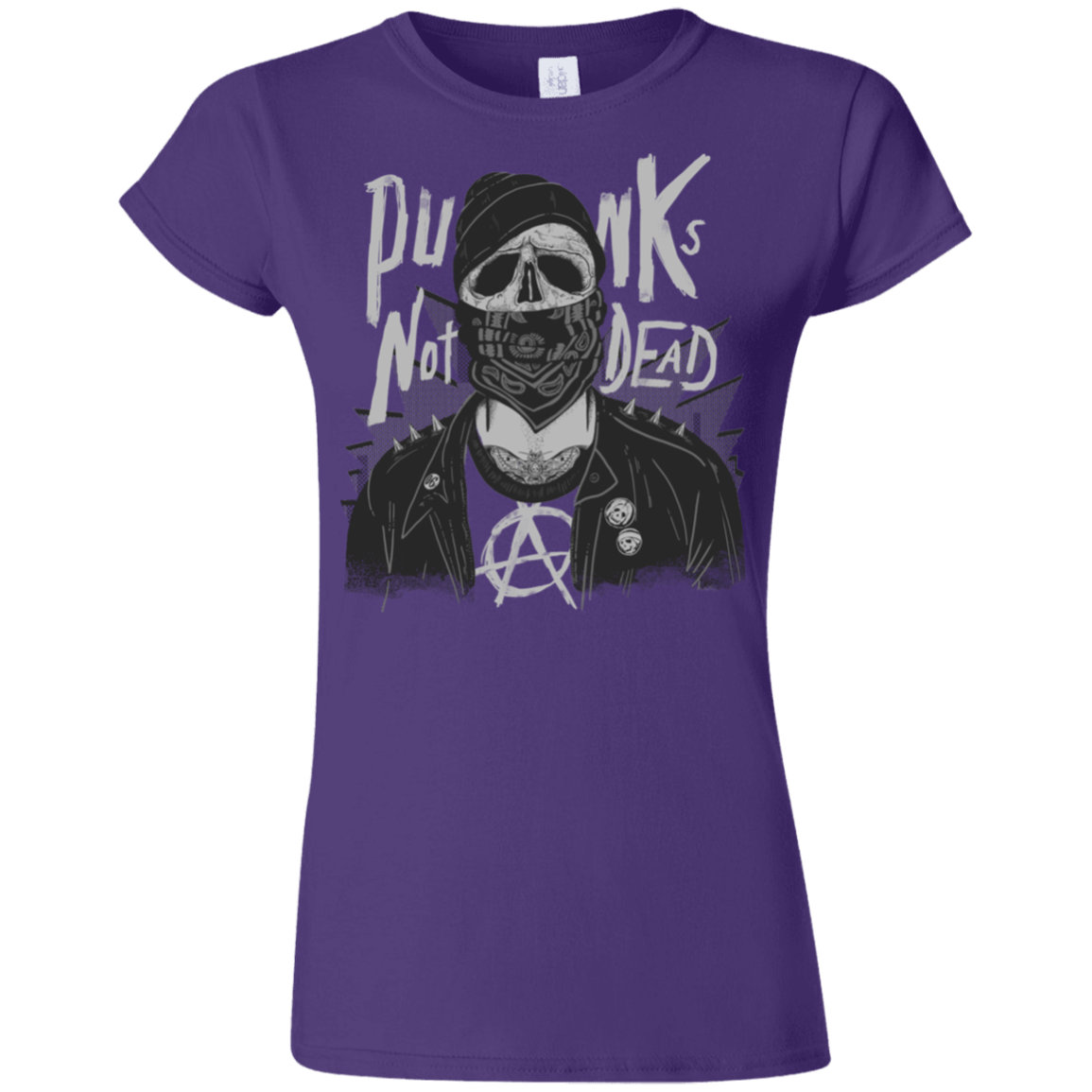 T-Shirts Purple / S PUNK SKULL Junior Slimmer-Fit T-Shirt