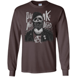 T-Shirts Dark Chocolate / S PUNK SKULL Men's Long Sleeve T-Shirt