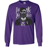 T-Shirts Purple / S PUNK SKULL Men's Long Sleeve T-Shirt