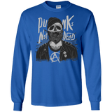 T-Shirts Royal / S PUNK SKULL Men's Long Sleeve T-Shirt