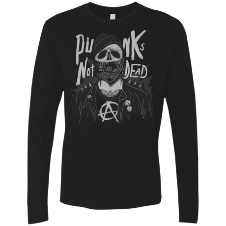 T-Shirts Black / S PUNK SKULL Men's Premium Long Sleeve
