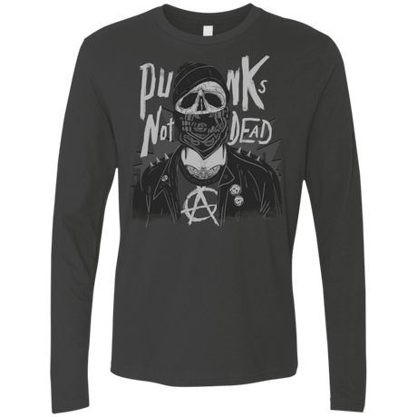 T-Shirts Heavy Metal / S PUNK SKULL Men's Premium Long Sleeve