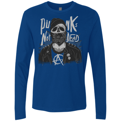 T-Shirts Royal / S PUNK SKULL Men's Premium Long Sleeve