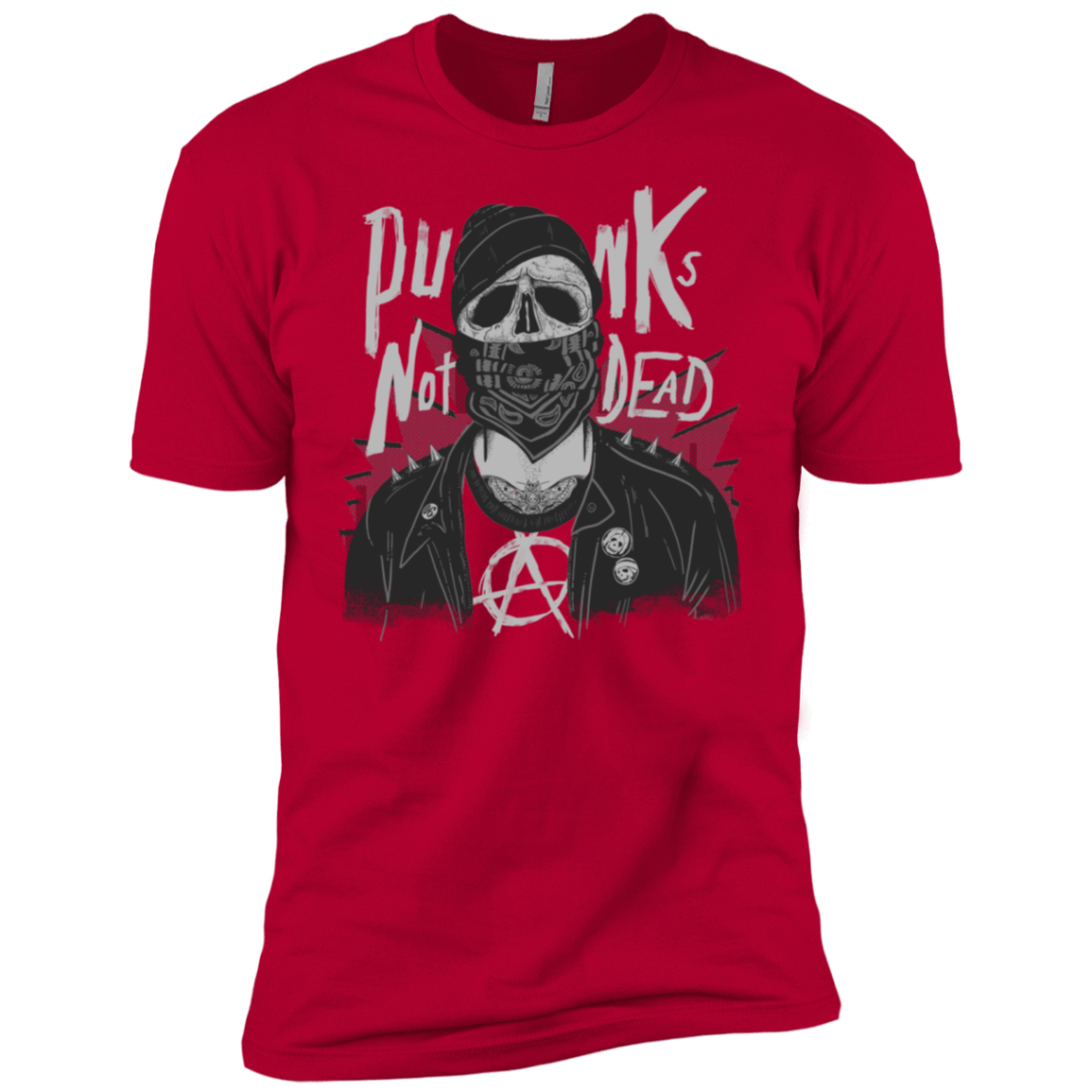 T-Shirts Red / X-Small PUNK SKULL Men's Premium T-Shirt