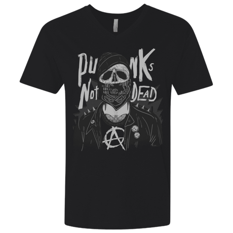 T-Shirts Black / X-Small PUNK SKULL Men's Premium V-Neck