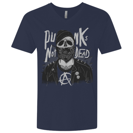 T-Shirts Midnight Navy / X-Small PUNK SKULL Men's Premium V-Neck