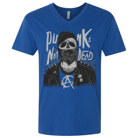 T-Shirts Royal / X-Small PUNK SKULL Men's Premium V-Neck