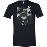 T-Shirts Black / X-Small PUNK SKULL Men's Semi-Fitted Softstyle