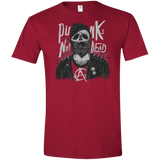 T-Shirts Cardinal Red / S PUNK SKULL Men's Semi-Fitted Softstyle