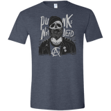 T-Shirts Heather Navy / S PUNK SKULL Men's Semi-Fitted Softstyle