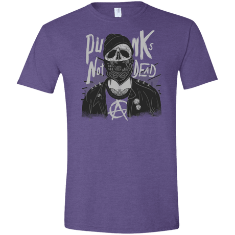 T-Shirts Heather Purple / S PUNK SKULL Men's Semi-Fitted Softstyle
