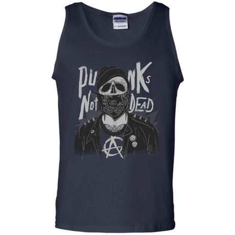 T-Shirts Navy / S PUNK SKULL Men's Tank Top