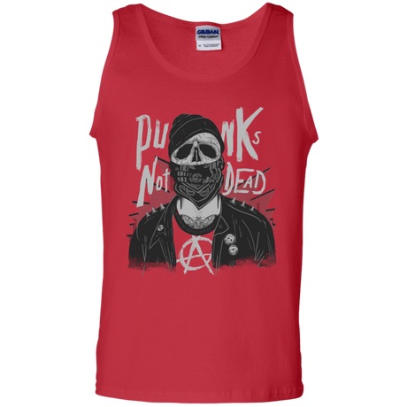T-Shirts Red / S PUNK SKULL Men's Tank Top