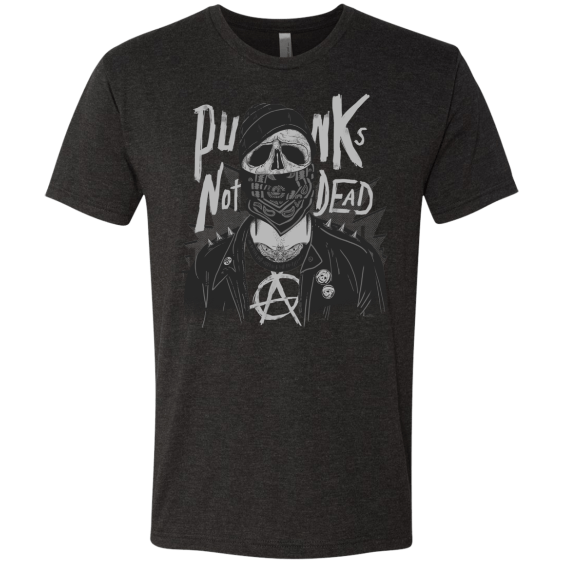 T-Shirts Vintage Black / S PUNK SKULL Men's Triblend T-Shirt