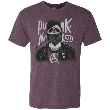T-Shirts Vintage Purple / S PUNK SKULL Men's Triblend T-Shirt