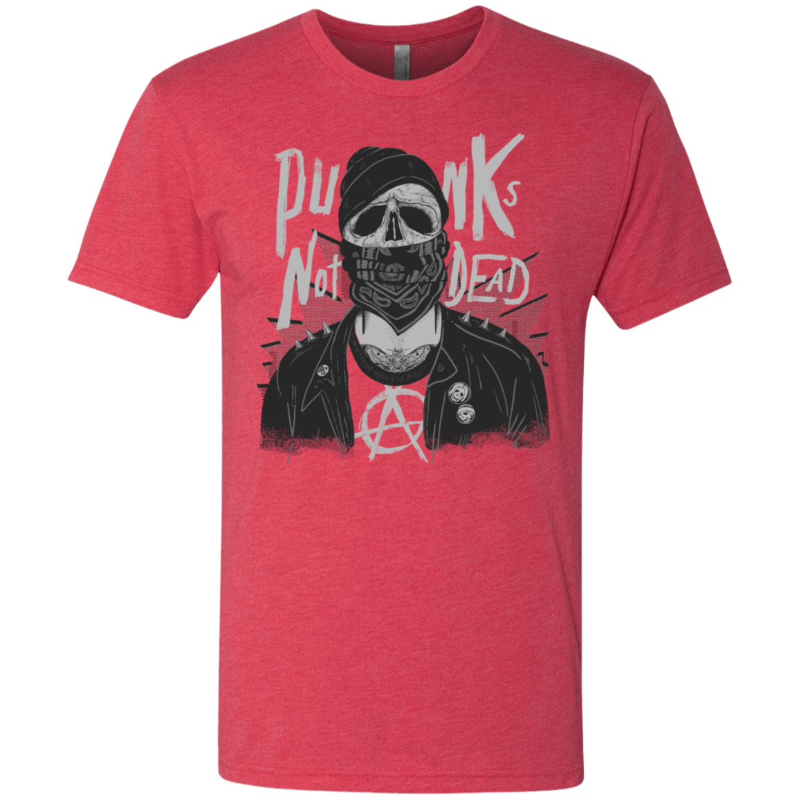 T-Shirts Vintage Red / S PUNK SKULL Men's Triblend T-Shirt