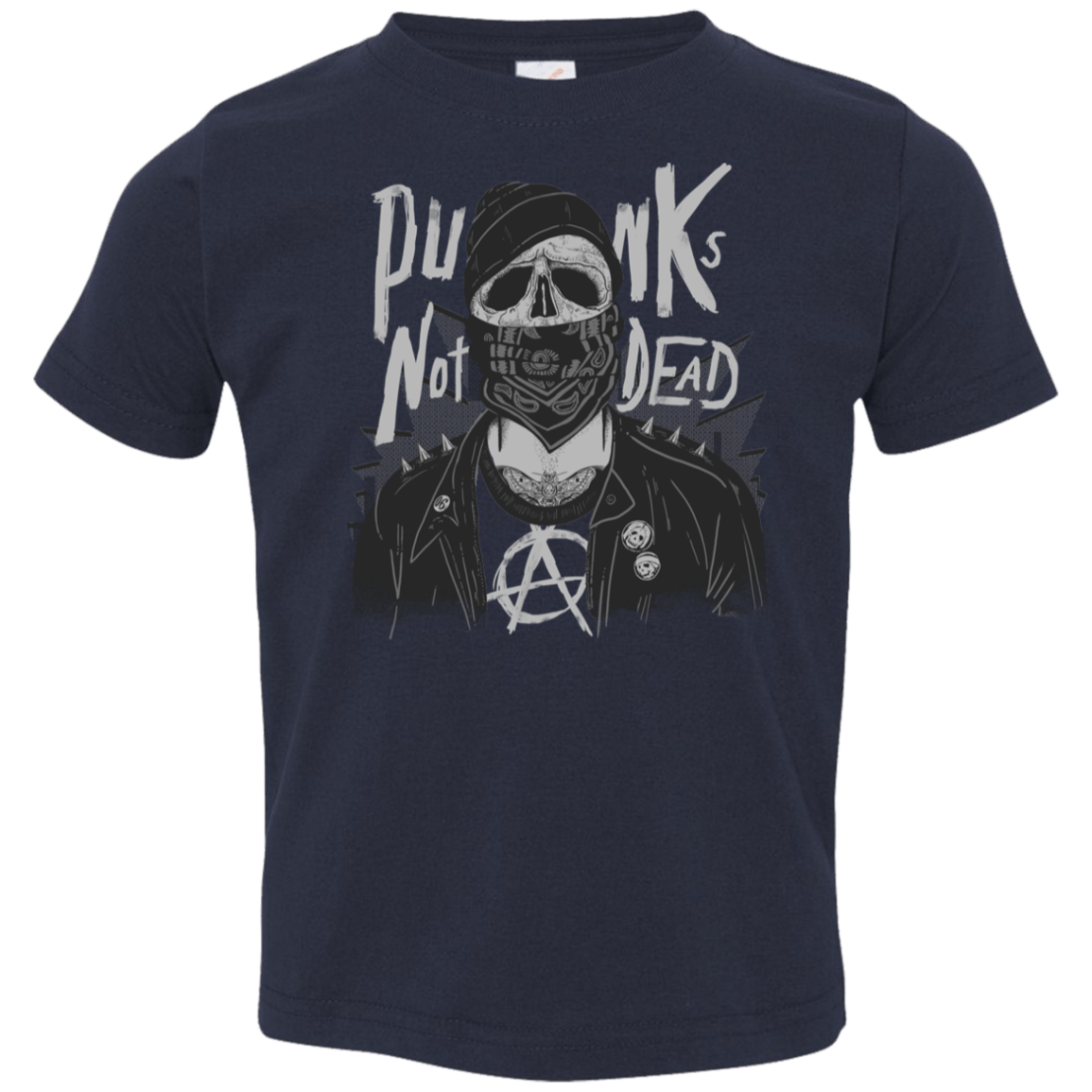 T-Shirts Navy / 2T PUNK SKULL Toddler Premium T-Shirt