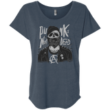 T-Shirts Indigo / X-Small PUNK SKULL Triblend Dolman Sleeve