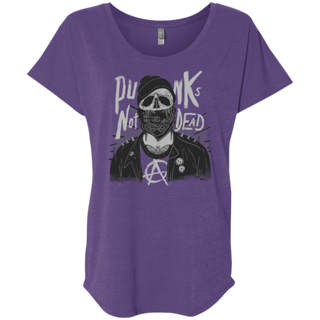 T-Shirts Purple Rush / X-Small PUNK SKULL Triblend Dolman Sleeve