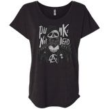 T-Shirts Vintage Black / X-Small PUNK SKULL Triblend Dolman Sleeve