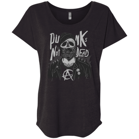T-Shirts Vintage Black / X-Small PUNK SKULL Triblend Dolman Sleeve