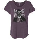 T-Shirts Vintage Purple / X-Small PUNK SKULL Triblend Dolman Sleeve
