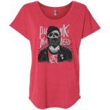 T-Shirts Vintage Red / X-Small PUNK SKULL Triblend Dolman Sleeve