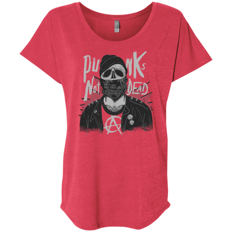 T-Shirts Vintage Red / X-Small PUNK SKULL Triblend Dolman Sleeve