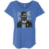 T-Shirts Vintage Royal / X-Small PUNK SKULL Triblend Dolman Sleeve