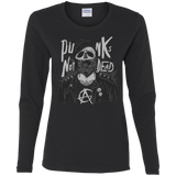 T-Shirts Black / S PUNK SKULL Women's Long Sleeve T-Shirt