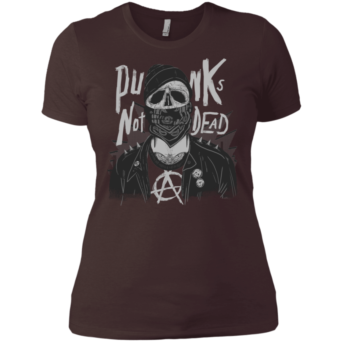 T-Shirts Dark Chocolate / X-Small PUNK SKULL Women's Premium T-Shirt