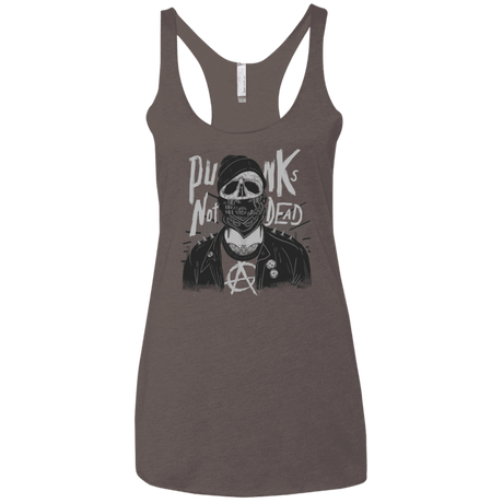 T-Shirts Macchiato / X-Small PUNK SKULL Women's Triblend Racerback Tank