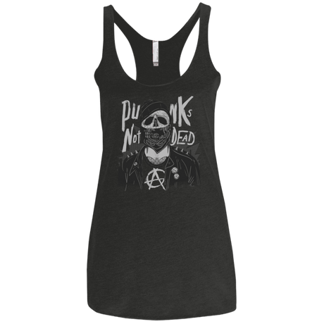 T-Shirts Vintage Black / X-Small PUNK SKULL Women's Triblend Racerback Tank
